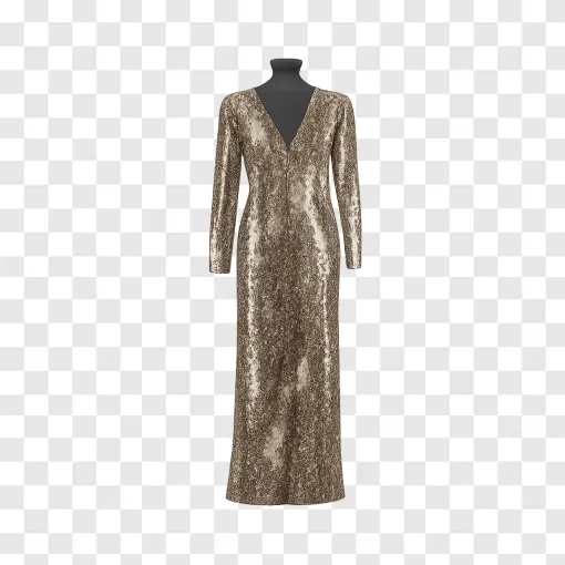 70s Glamour Fashion Dress PNG