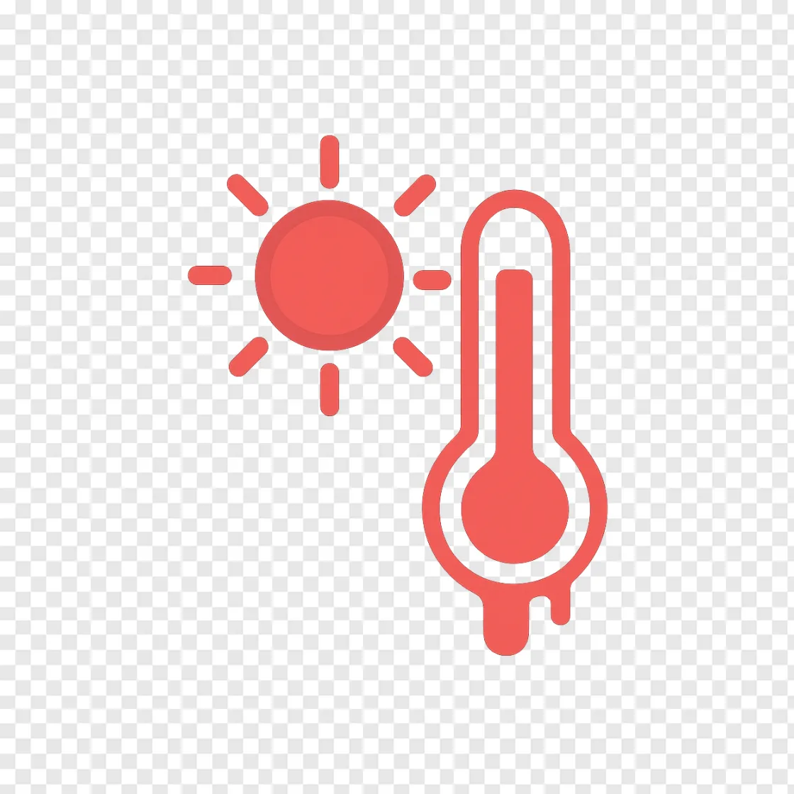Extreme Heat Wave Icon PNG For Climate Design
