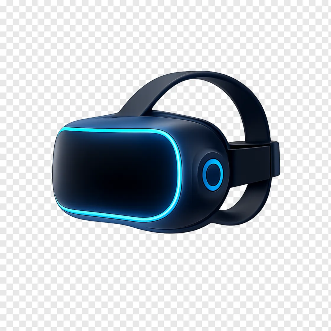 Futuristic VR Headset PNG Transparent Background