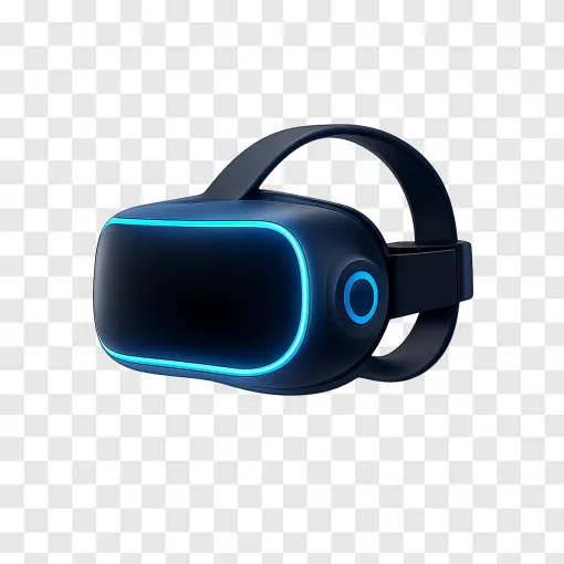 Futuristic VR Headset PNG Transparent Background