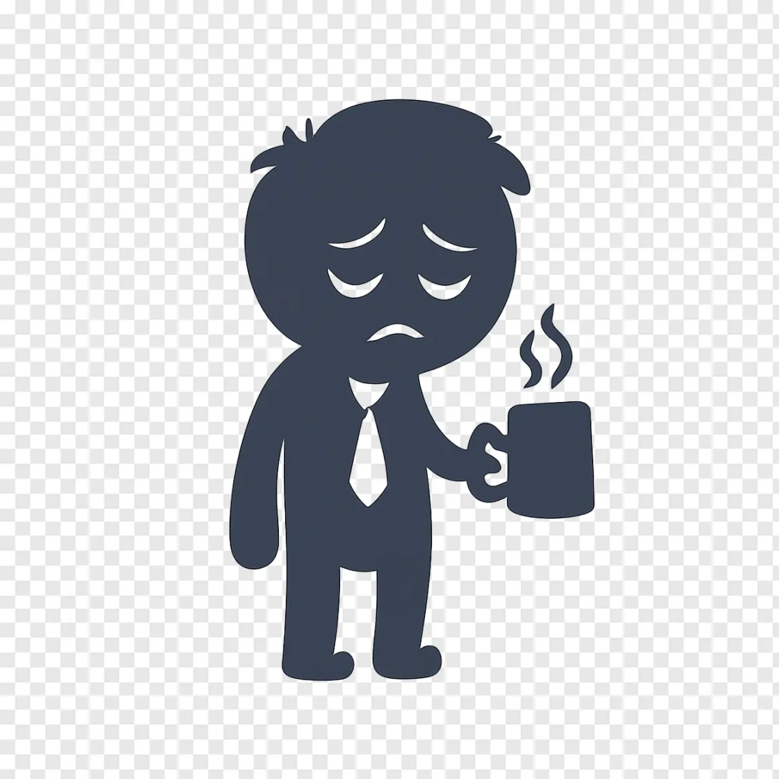 Tired Office Worker And Fatigue PNG Free Download