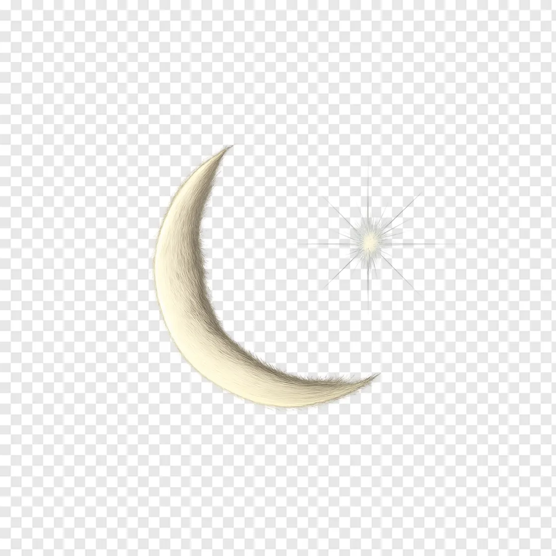 Crescent Moon And Venus PNG Transparent Image