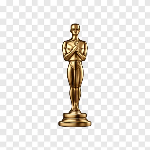 Golden Award Trophy PNG Transparent Background