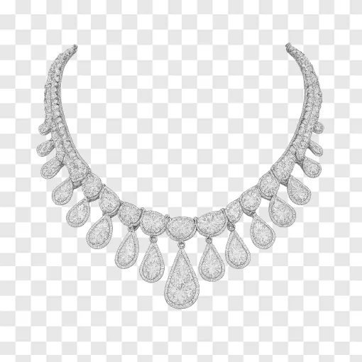 Luxury Diamond Necklace PNG Transparent Image
