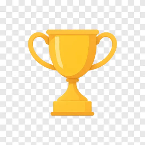 Golden Award Trophy PNG Image For Design
