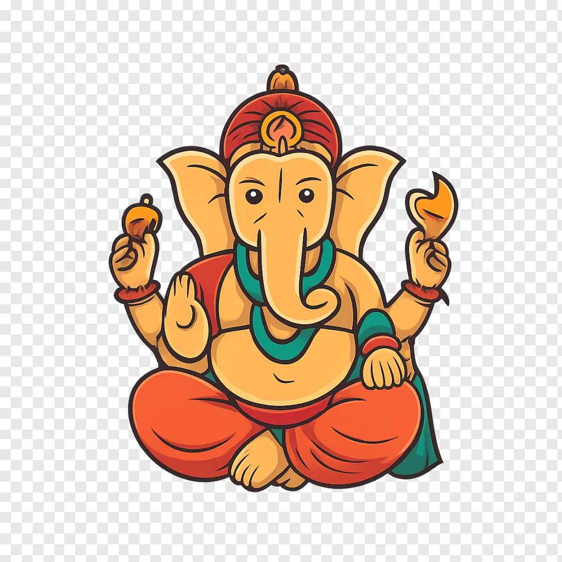 Lord Ganesha PNG Transparent Background Image