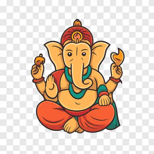 Lord Ganesha PNG Transparent Background Image