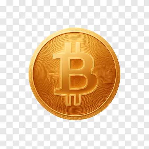 Crypto Coin Gold PNG Transparent Image