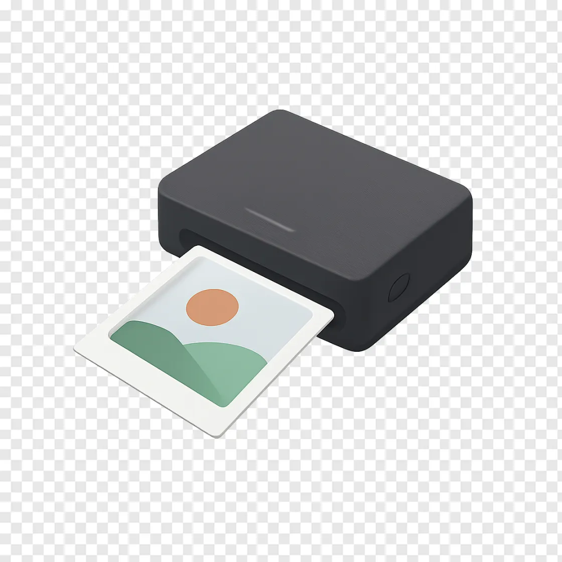 Portable Photo Printer PNG Vector Graphic