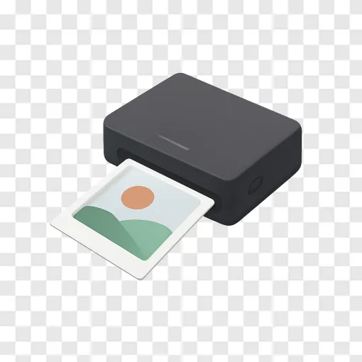 Portable Photo Printer PNG Vector Graphic