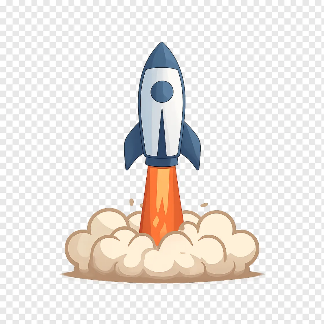 Space Rocket Launch PNG Image For Design