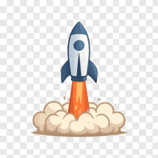 Space Rocket Launch PNG Image For Design