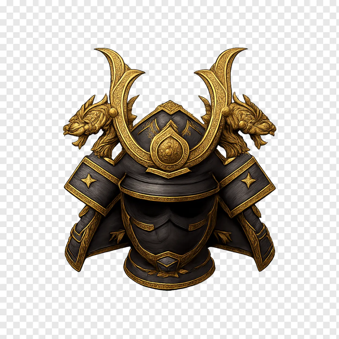 Samurai Helmet PNG Transparent Background