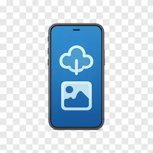 Phone Gallery And Cloud Backup PNG Icon