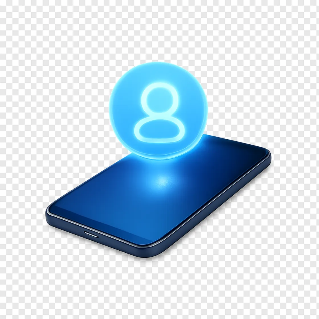 Futuristic Smartphone With AI Assistant PNG
