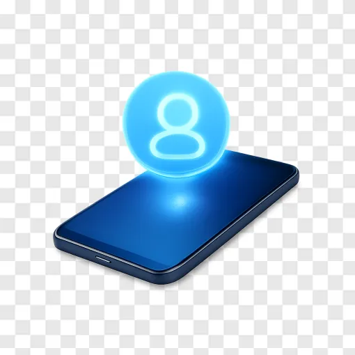 Futuristic Smartphone With AI Assistant PNG