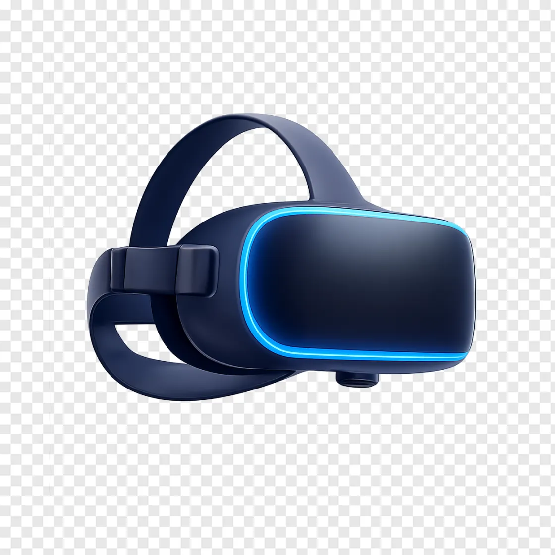 Futuristic VR Headset PNG Transparent Background