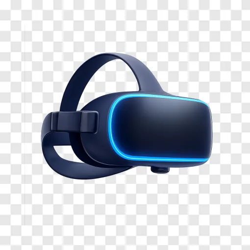 Futuristic VR Headset PNG Transparent Background