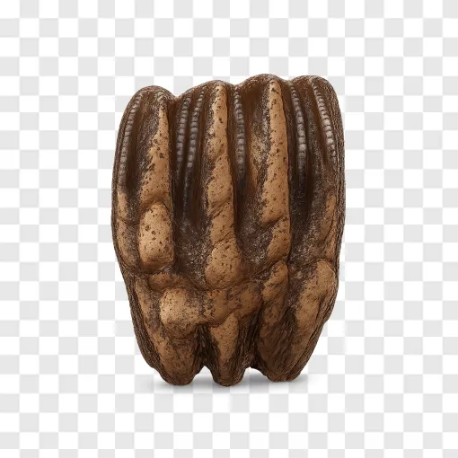 Mastodon Tooth Fossil PNG Transparent Image