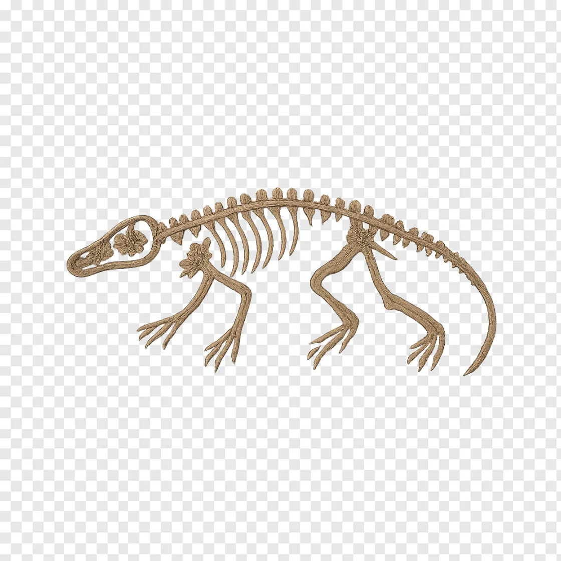 Prehistoric Animal Fossil PNG Image For Educational Projects