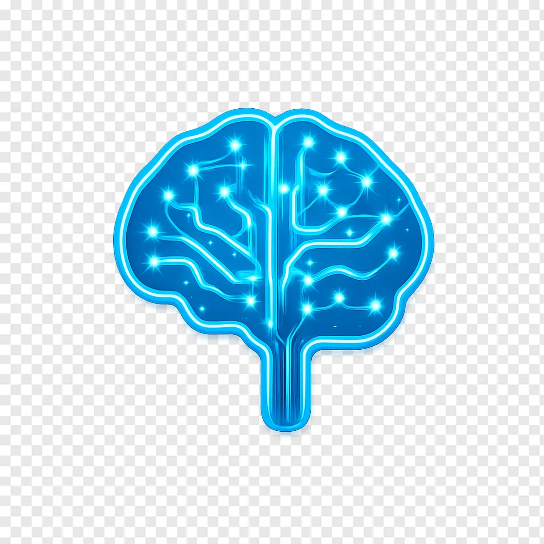 Futuristic AI Neural Network PNG Graphic For Tech Design