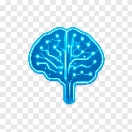 Futuristic AI Neural Network PNG Graphic For Tech Design