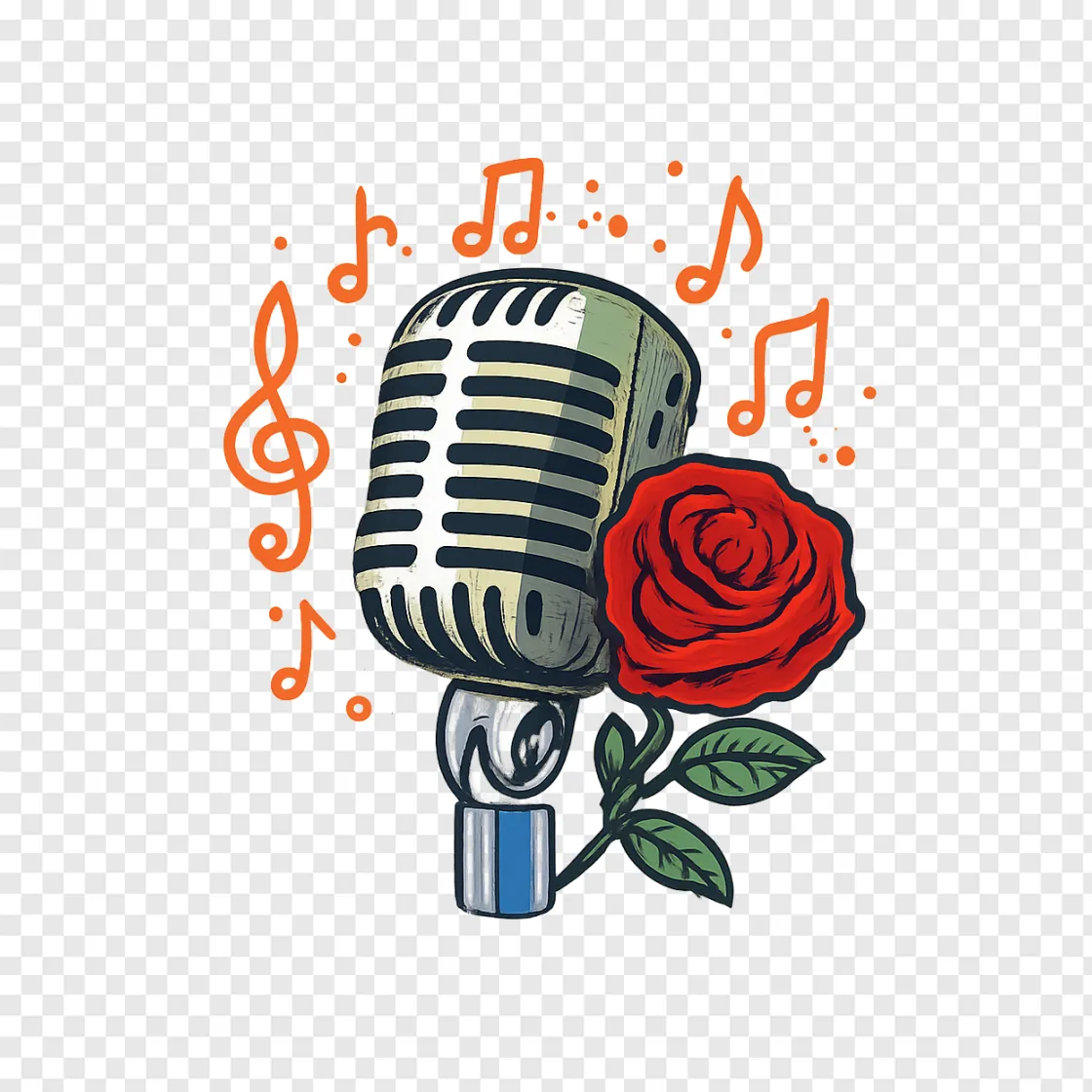 Romeo Santos Music Theme Microphone PNG