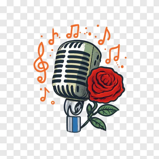 Romeo Santos Music Theme Microphone PNG