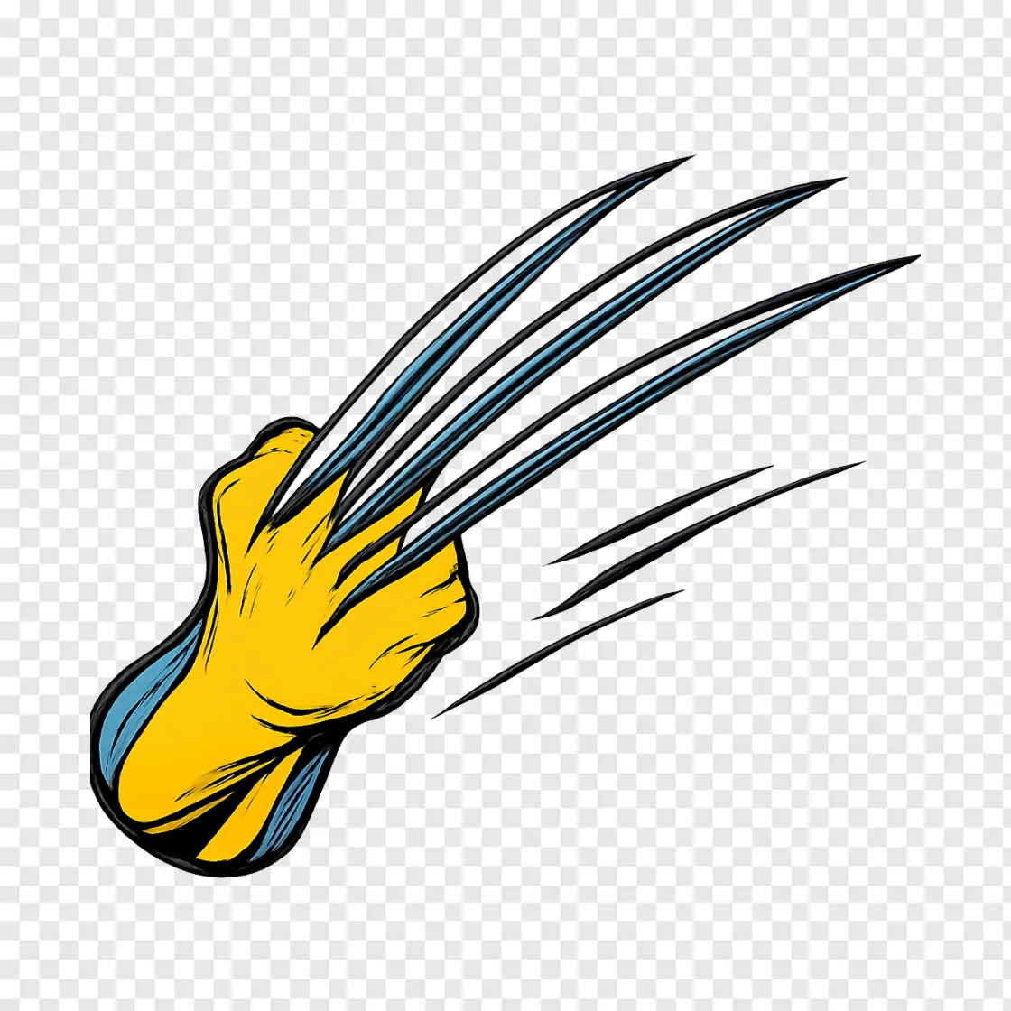 Wolverine Claws PNG Transparent Image