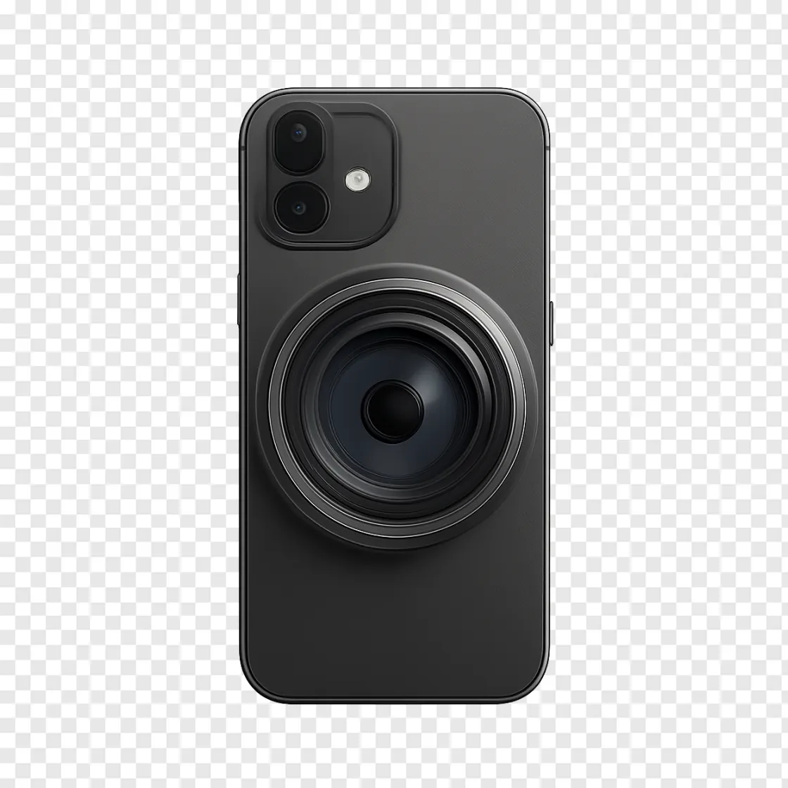 Modern Smartphone Camera Lens PNG Image For Tech Designs