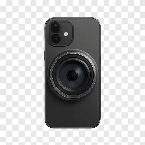 Modern Smartphone Camera Lens PNG Image For Tech Designs