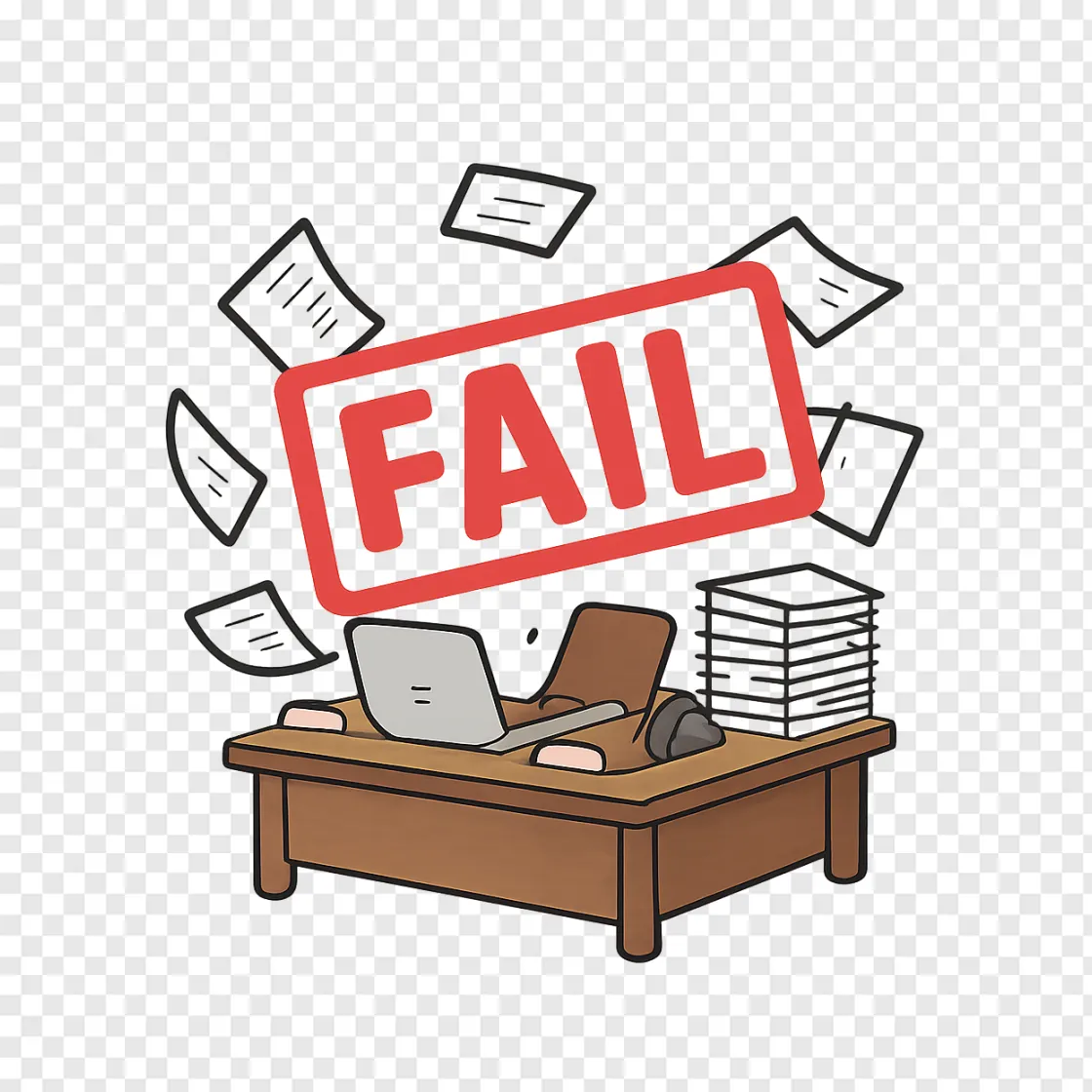 Funny Failrooms PNG Sticker For Office Humor
