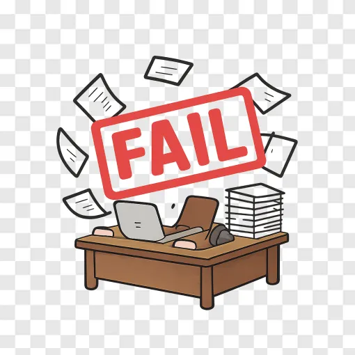 Funny Failrooms PNG Sticker For Office Humor