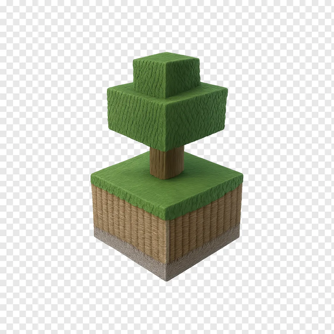 Minecraft Skyblock Island PNG Transparent Background