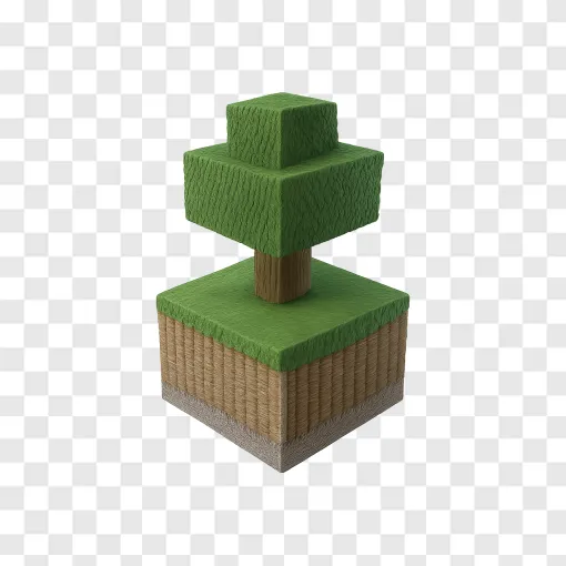 Minecraft Skyblock Island PNG Transparent Background