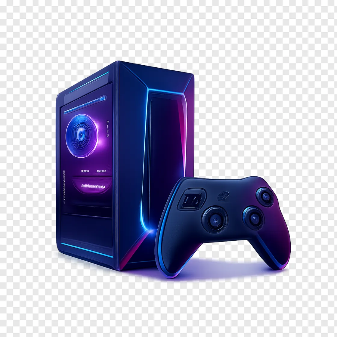 Gaming PC PNG Transparent Background