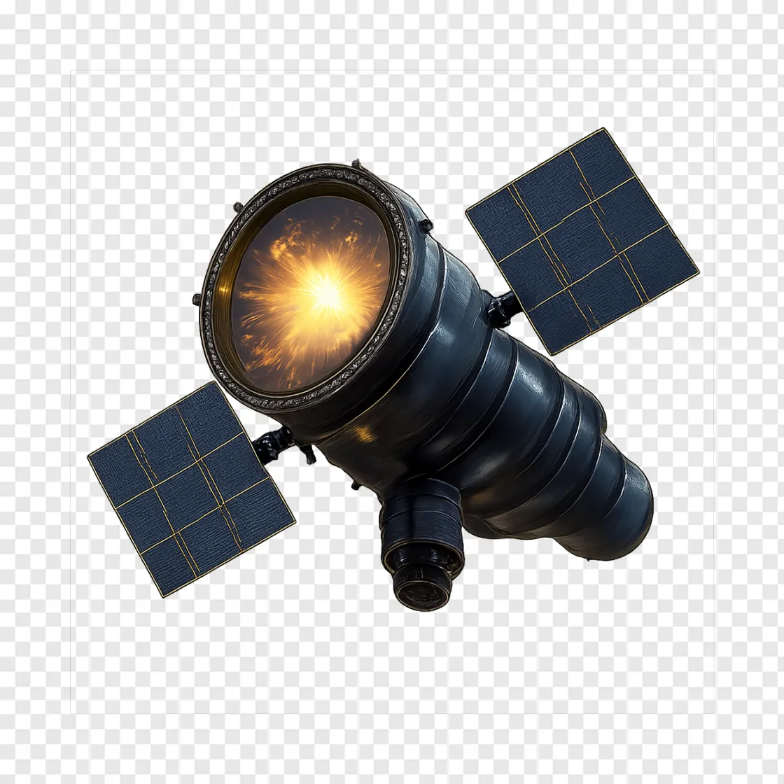Futuristic Space Telescope PNG Transparent Image