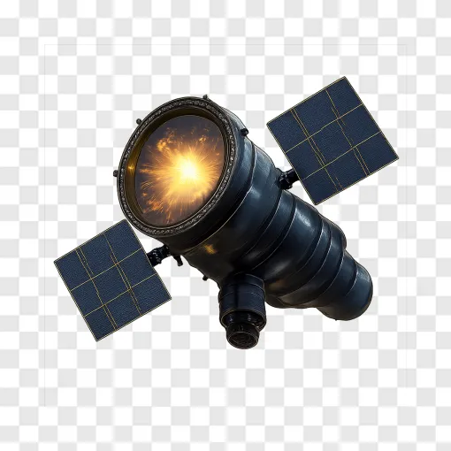 Futuristic Space Telescope PNG Transparent Image