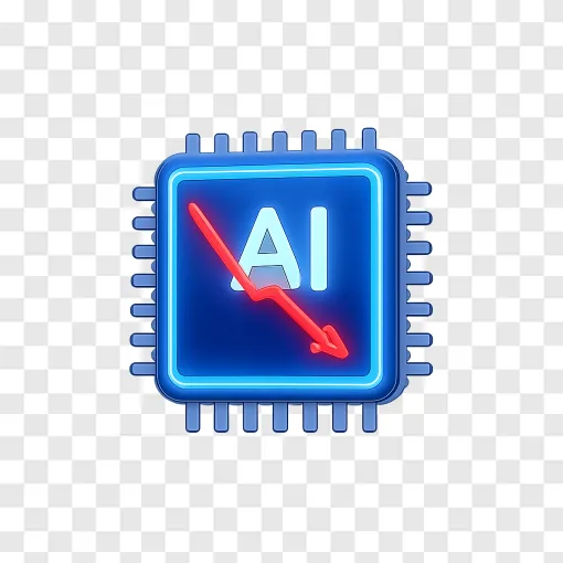 AI Stocks Downward Trend PNG Graphic