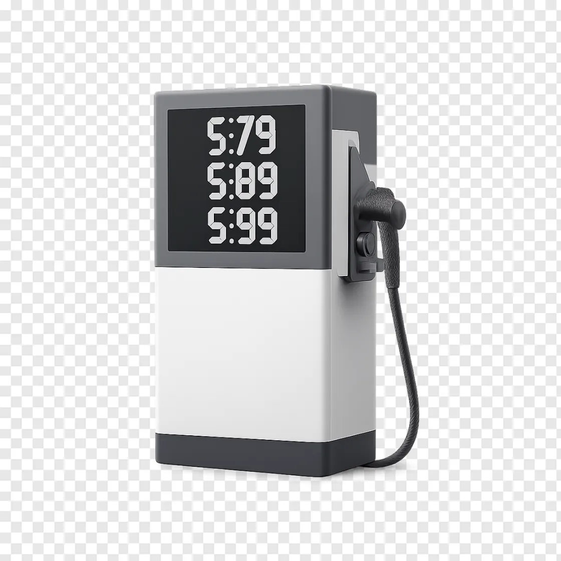 Gas Pump PNG: Fuel Price Concept Graphic
