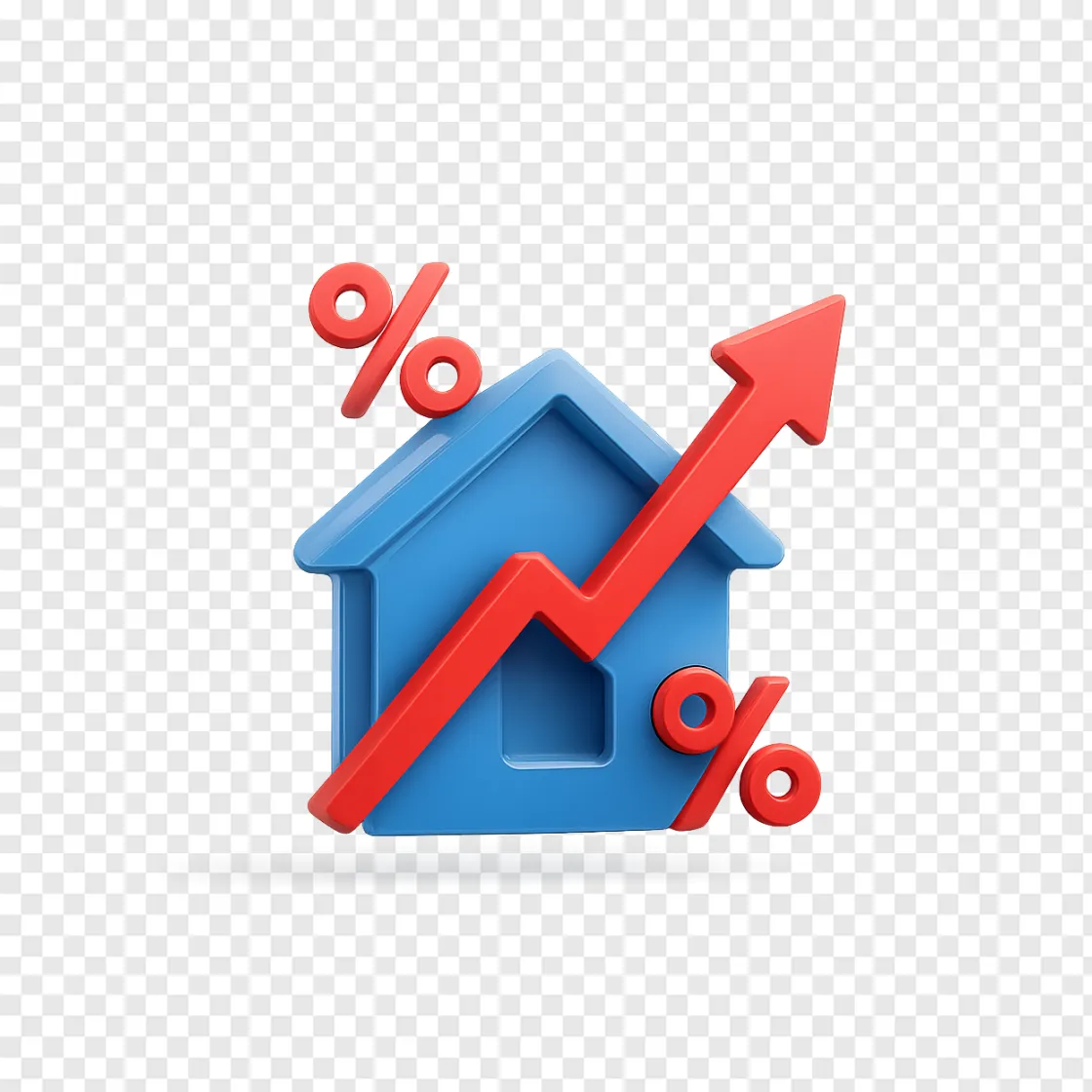 Mortgage Rates Trend PNG Icon For Financial Reports