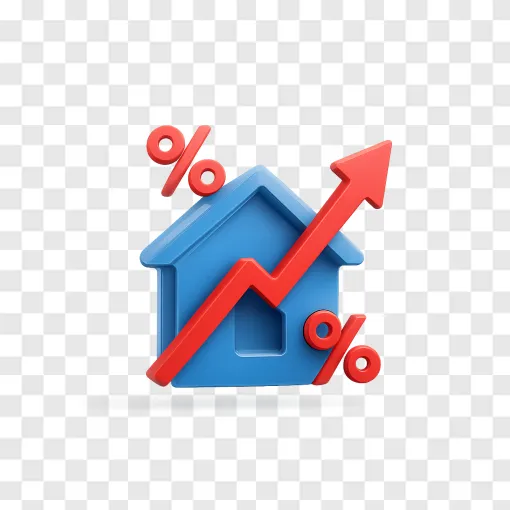 Mortgage Rates Trend PNG Icon For Financial Reports