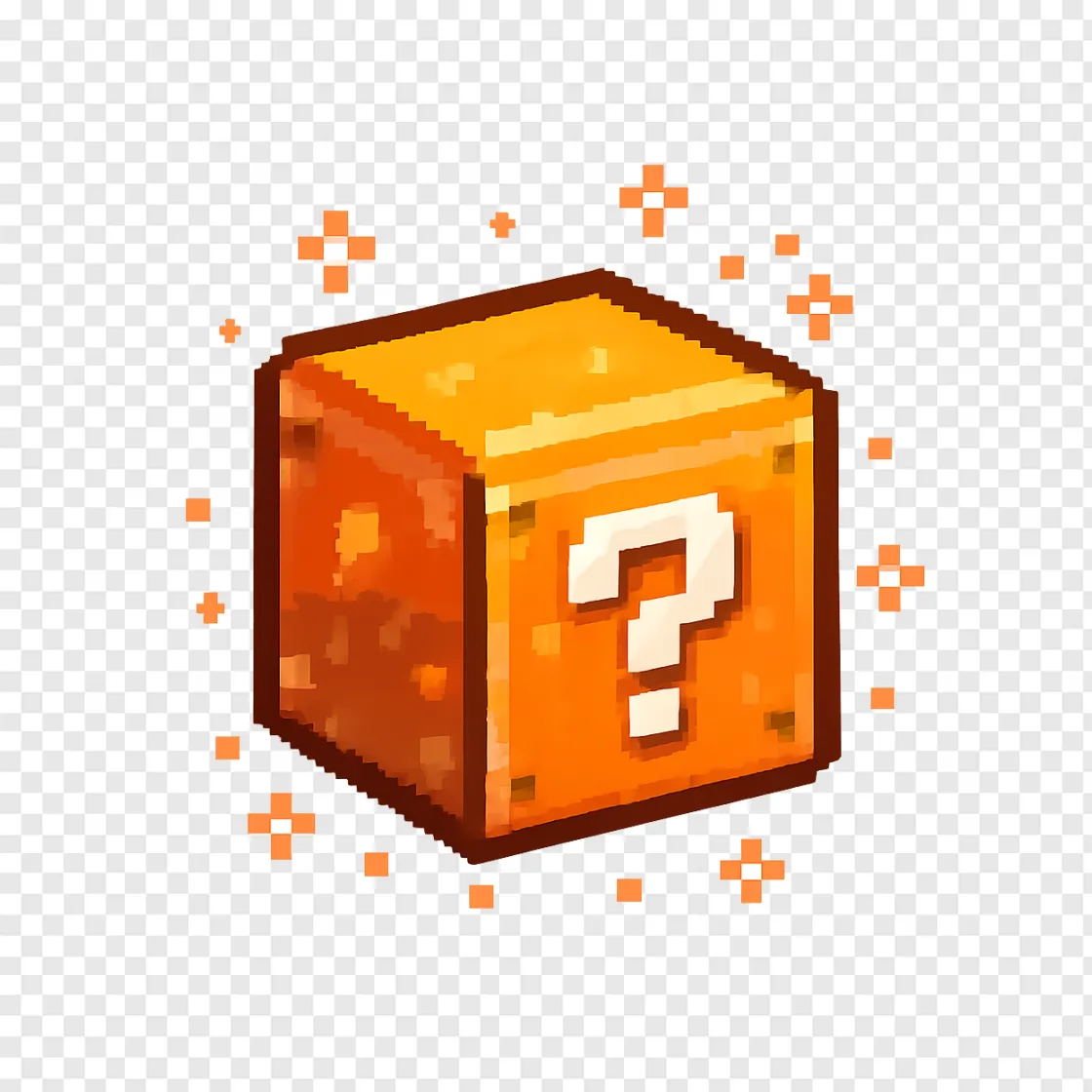 Minecraft Lucky Block PNG Transparent Image