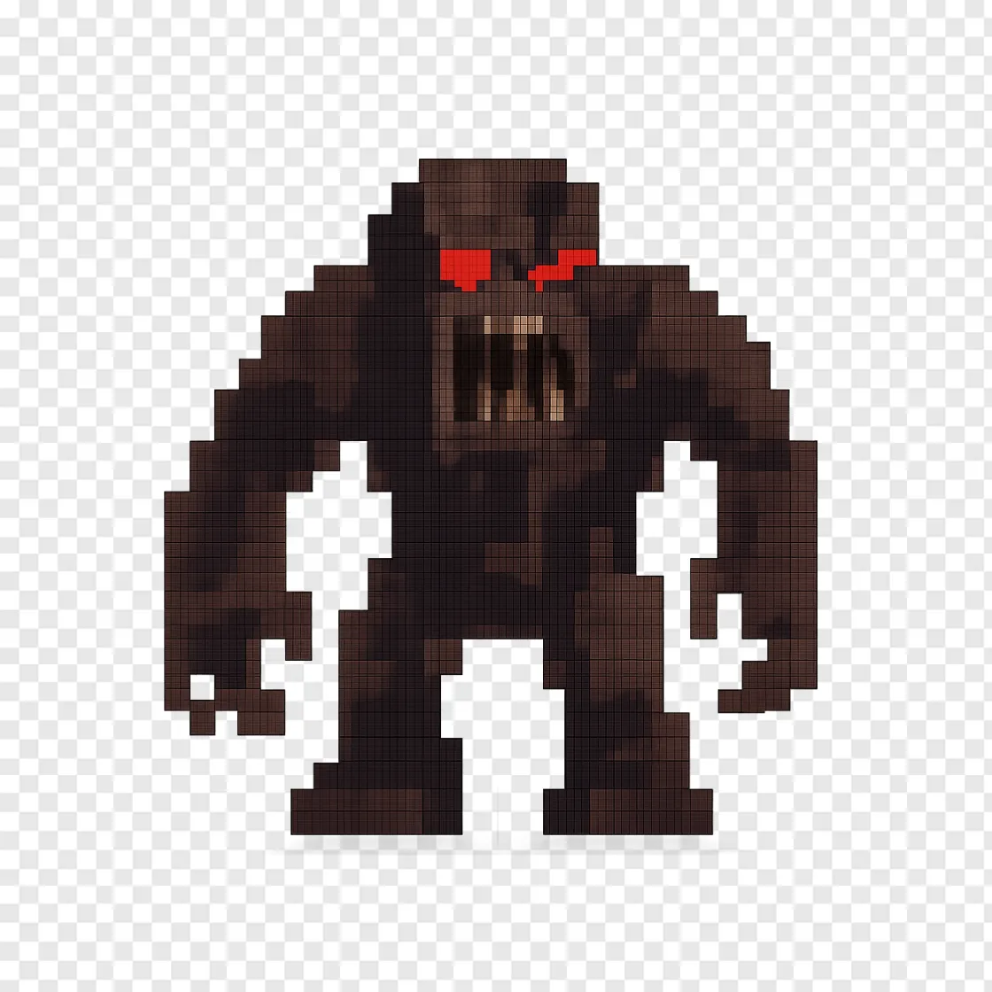 Creepy Minecraft Monster PNG For Gaming Content