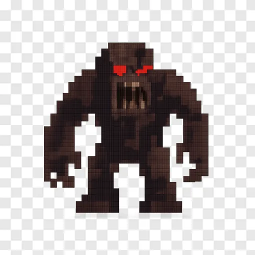 Creepy Minecraft Monster PNG For Gaming Content