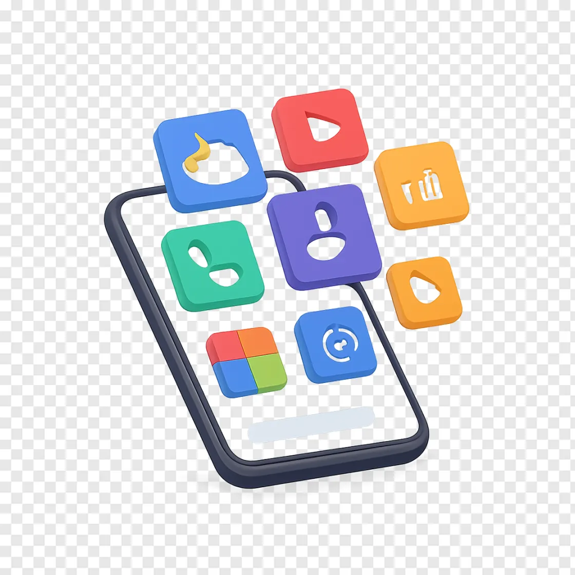 IOS Smartphone Interface Mockup PNG