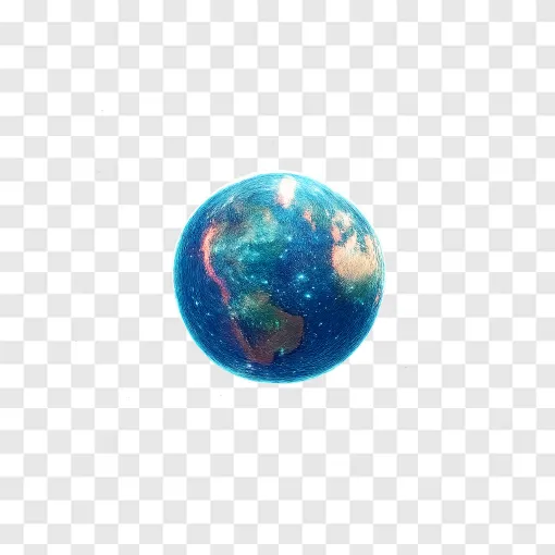 Planet Earth With Nebula PNG Free Download