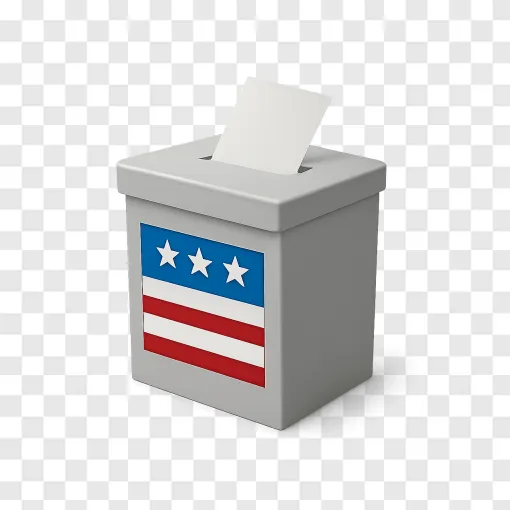 US Election Ballot Box PNG Transparent Background