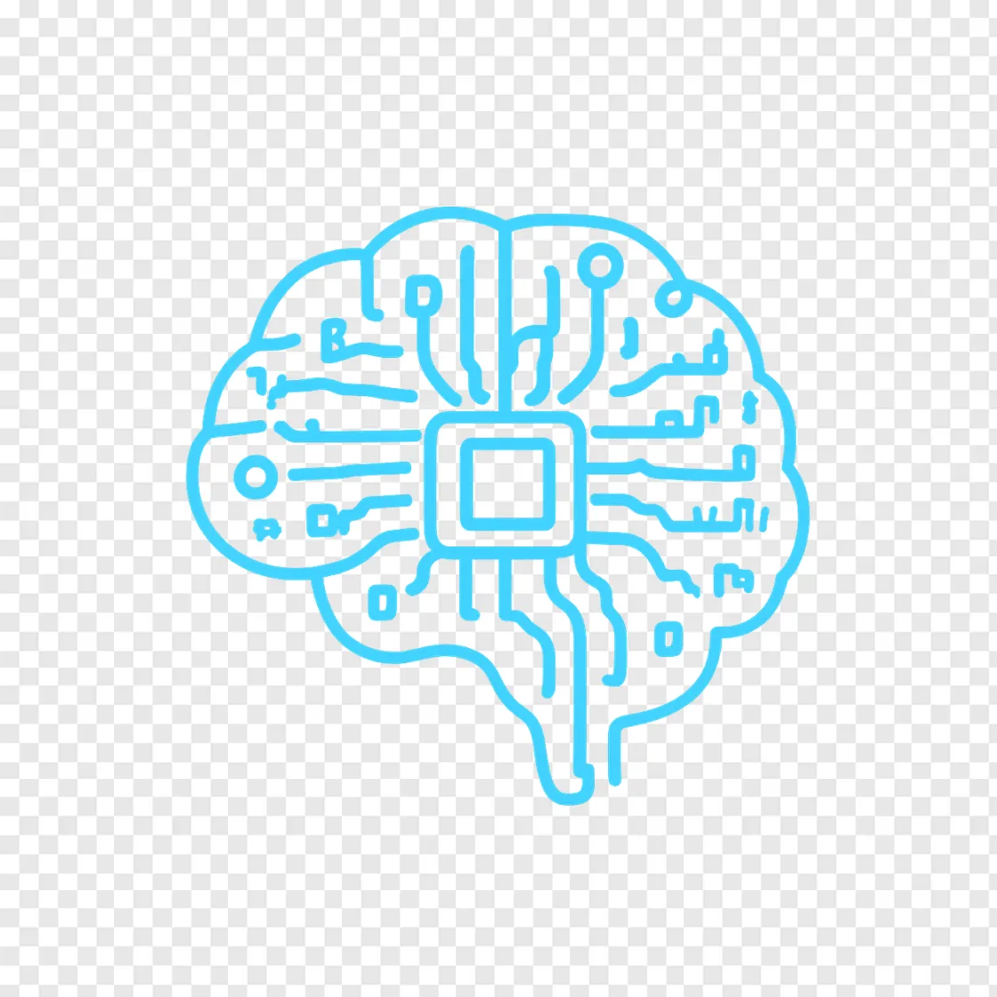 Artificial Intelligence AI Brain PNG Transparent Background