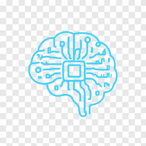 Artificial Intelligence AI Brain PNG Transparent Background